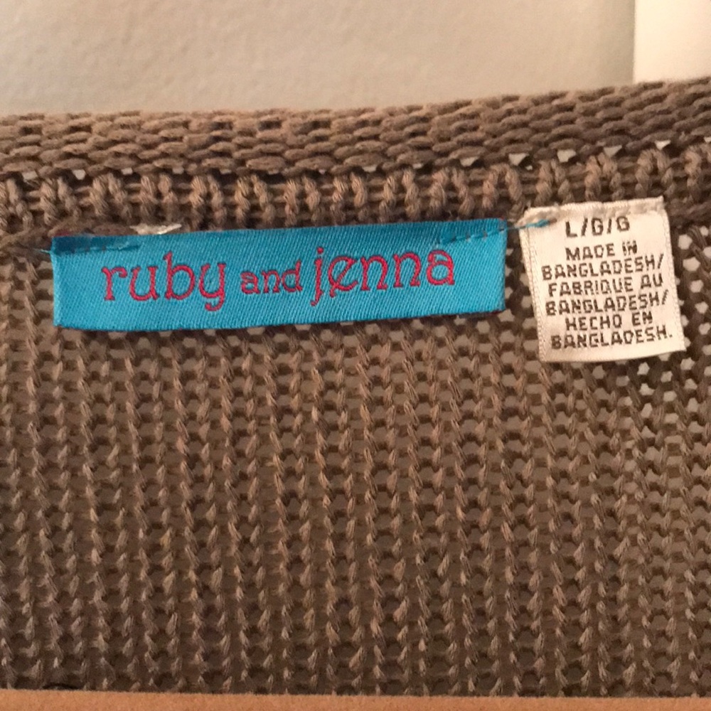 Ruby And Jenna Cream Ombre Sweater Size Large - image 2